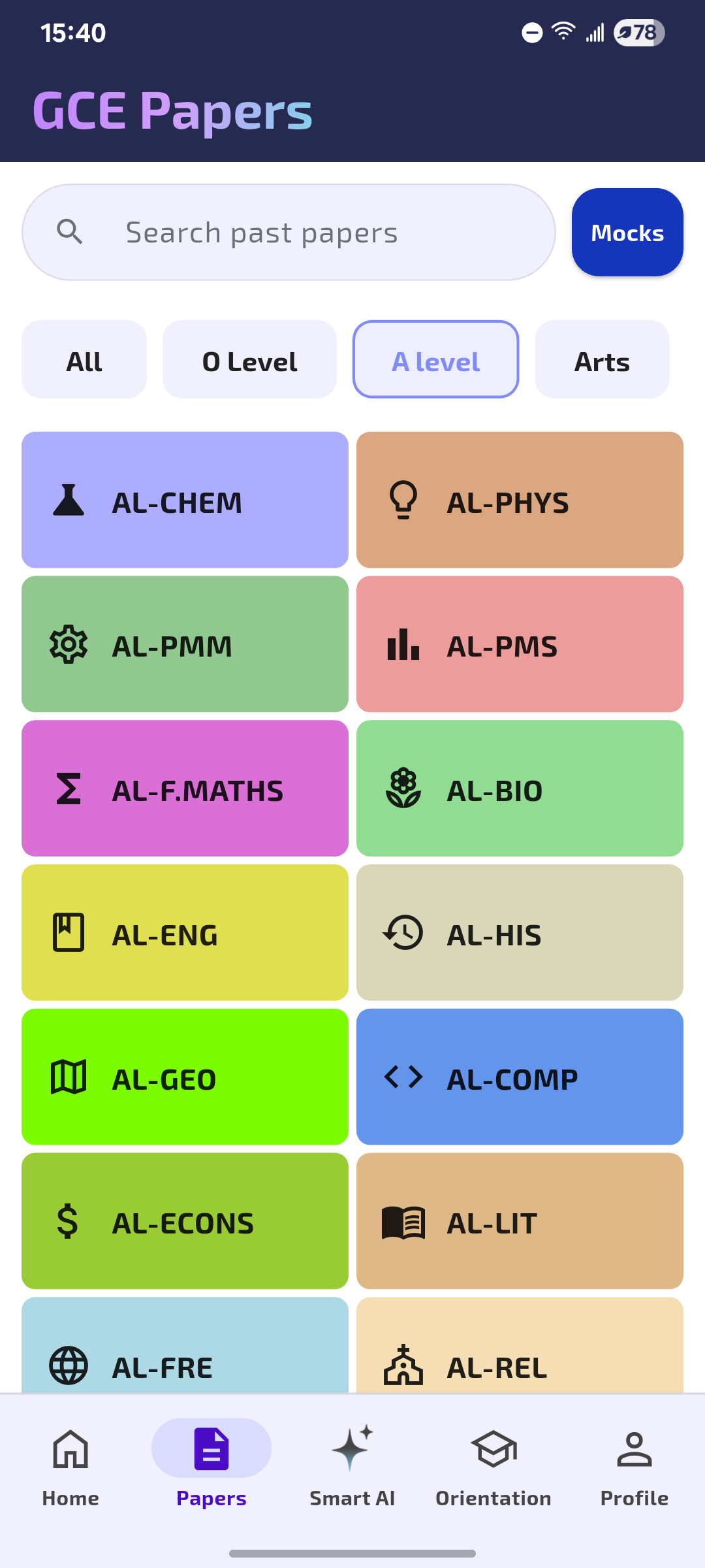 Smart Way A Level Papers