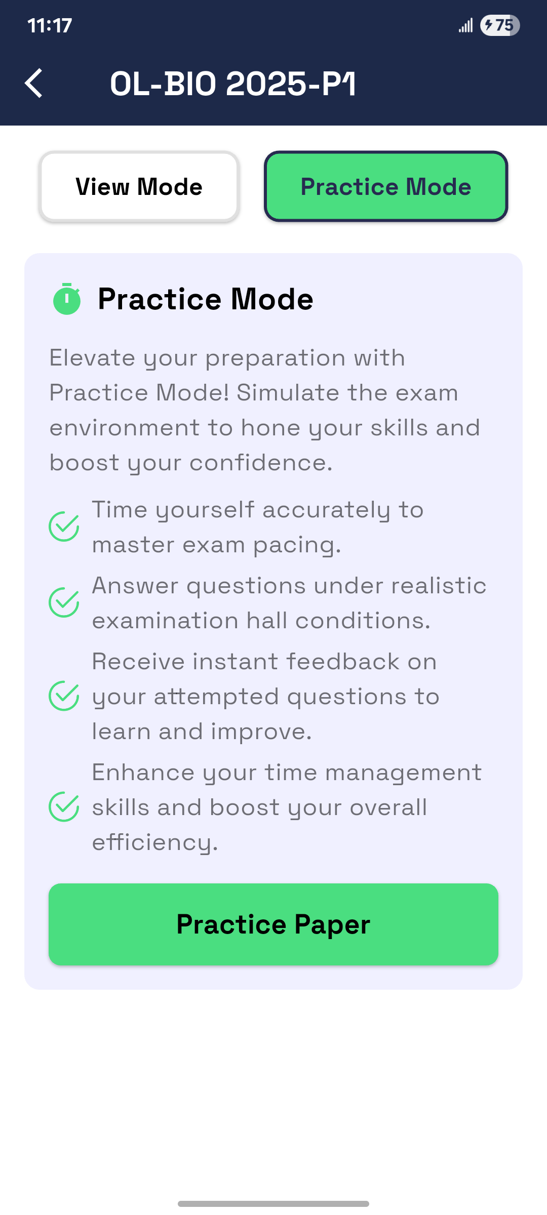 Practice Mode Introduction